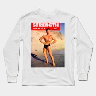 STRENGTH & HEALTH Glenn Bishop - Vintage Physique Muscle Male Model Magazine Cover Long Sleeve T-Shirt